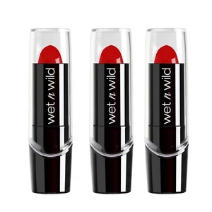Lápiz Labial Wet N Wild Silk Finish, Hidratante con Vitaminas A,E, Rojo Caliente Lote de 3 - Imagen 1 de 8