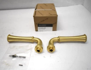 Baldwin Vintage Brass Door Lever Set 5118 Levers Only Less Rose READ - Picture 1 of 6