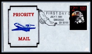 US FDC # 2540 $2.90 Eagle Unknown Black & Red Violet  1991, 0a156 - Picture 1 of 1