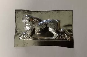 Vintage RABBIT Metal Chocolate mold Running Old World Hare Candy - Picture 1 of 2