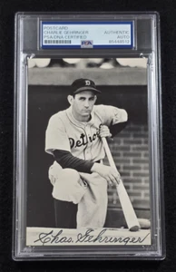 CHARLES GEHRINGER Signed Real Photo Postcard-HOF-DETROIT-TIGERS-PSA - Picture 1 of 4