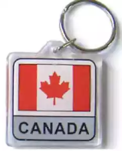 LLAVERO BANDERA DE DOBLE CARA CANADÁ CON ANILLO - NUEVO - ENVÍO GRATUITO - Imagen 1 de 1