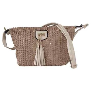 Women's Straw Crossbody Bag with Tassels – Woven Summer Beach Handbag C8165 - Picture 1 of 32