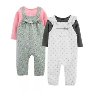 Baby Girls' 4-Piece Tee & Coverall Set 18M,24M - Picture 1 of 10