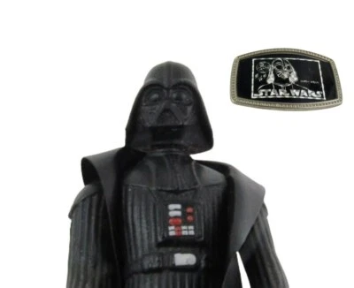 Figura de acción Darth Vader Star Wars casi completa 1977 vintage y hebilla de cinturón Foto 1 de 4