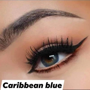 Carribean Blue Cosmetic Eye Contacts Lens Lenses + FREE CASE Buy 2 get 1 free - Picture 1 of 3