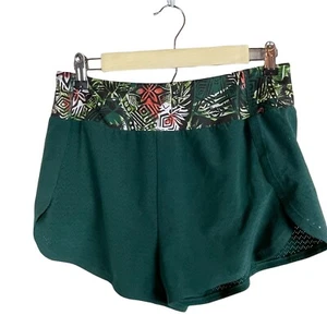 SHAPE Women' size L Running Shorts Perforated Pockets Hunter Green - Picture 1 of 9