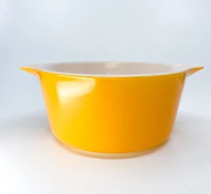Casseruola rotonda vintage anni '60 Pyrex margherita arancione cenerentola 1,5 qt 474 - Foto 1 di 14