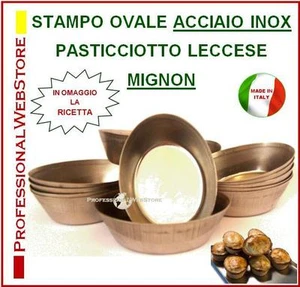 90 STAMPI MIGNON per PASTICCIOTTO LECCESE OVALE FORMINE PASTICCIOTTI LECCESI - Picture 1 of 1