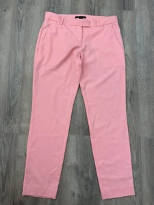 THEORY Sienna Pants Womens 6 Cropped wool-twill tapered Salmon Pink Read - Picture 1 of 11