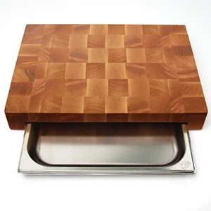 EXTRA Large 16x12 Wooden Cutting Board Oak+Ash Wood with Tray Chopping Board - Picture 1 of 21