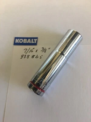 KOBALT 7/16"  x  3/8" DR  DEEP  SOCKET  6 Point  # 338865 Free USA Shipping - Image 1 of 3
