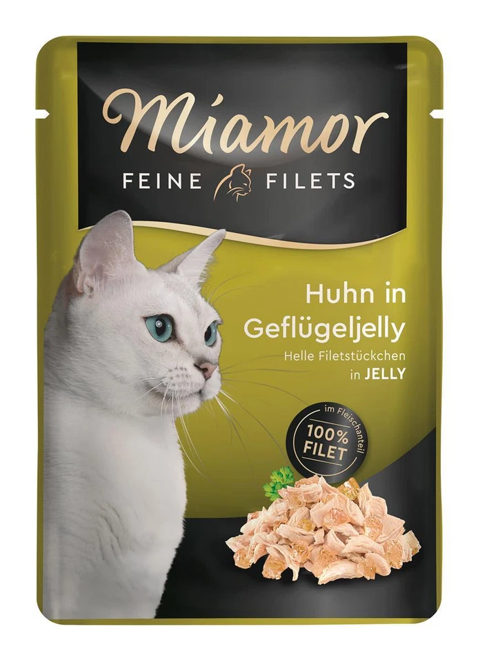 Miamor Feine Filets Huhn in Geflügeljelly 24x 100g Nassfutter Katzenfutter - Bild 1 von 1