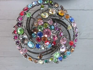 YIDA vintage multi-colored stone brooch - Picture 1 of 5