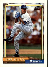 1992 Topps Milwaukee Brewers Baseball Card #222 Jaime Navarro