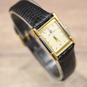 JB Champion Watch Women Gold Tone Stainless Steel Classic Rectangular Beige Dial - Picture 1 of 7