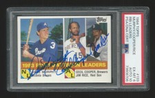 1984 Topps RBI Leaders Signed Auto Dale Murphy Cecil Cooper Jim Rice PSA 10 Gem