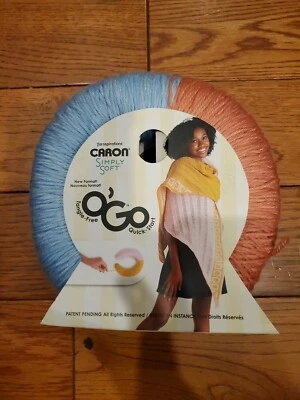 Caron Simply Soft O'Go Quick Start Strawberry/soft Blue Yarn  5oz - Image 1 of 3