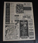 Annonce de concert dans le journal The Grateful Dead 1980 Harry Chapin Talking Heads