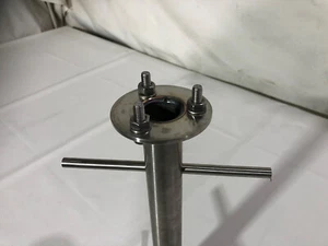 Bodenanker Edelstahl Geländer Pfosten Adapter zum einbetonieren Geländerpfosten - Bild 1 von 5