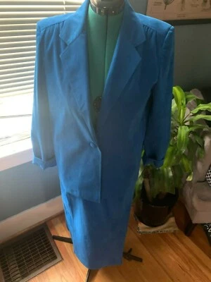 Vintage 1980s Nordstrom Gallery Signatures Russell Taylor Royal Blue Ultra Suede - Image 1 of 4