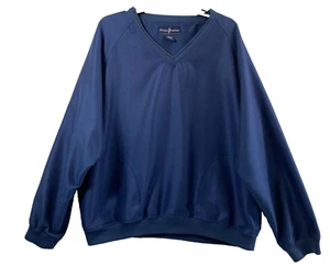 Arnold Palmer Golf Jacket Mens Large Blue Long Sleeve Pockets Pullover V Neck - Picture 1 of 9
