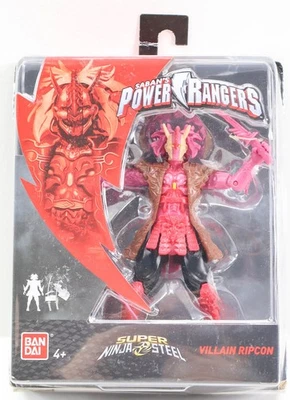 Figura de acción Power Rangers Super Villain Ripcon Ninja Steel nueva en tarjeta 2017 Foto 1 de 4