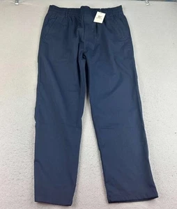 Easetactic Pants Mens 2XL Blue Flat Front Elastic Waist Straight Leg NWT - Picture 1 of 10