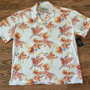 St. John’s Bay Button Up Coral Orange Hawaiian Tropical Shirt XL NWT - Picture 1 of 16