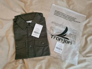 Tronjori Boys Short Sleeve Button Down Casual Woven Shirt Two Pockets - Picture 1 of 7