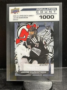 Jacob Markstrom #PC-7 2025-26 Cubierta Superior Población Cuenta 1000 New Jersey Devils - Imagen 1 de 2