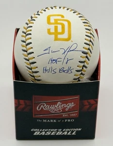 Trevor Hoffman Autograph Signed Padres Logo Baseball w/Hells Bells HOF 18 - BAS - Picture 1 of 1