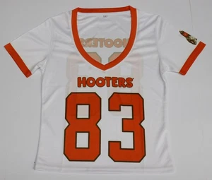 NEW! AUTHENTIC (S) HOOTERS GIRLS WAITRESS 83 FOOTBALL JERSEY SMALL UNIFORM TOP - Picture 1 of 4
