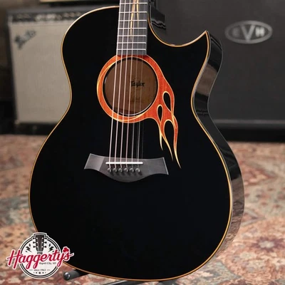 Акустическая/электрогитара Taylor Custom Shop Grand Auditorium — Hot Rod Black wit - Изображение 1 из 4