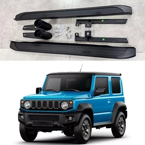 Running Board Side Steps Nerf Bar Pedals Fits for Suzuki Jimny JB74 2019-2024 2D - Picture 1 of 13