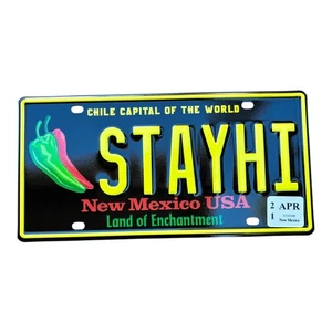 PREISGEKRÖNTES VANITY CHILE NUMMERNSCHILD " STAY HI " HIGH 420 WEED SMOKE STONER - Bild 1 von 1