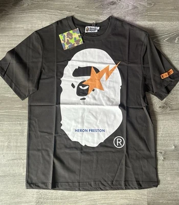 🙊 Camiseta BAPE (A Bathing Ape) Gris Heron Preston • Talla Grande • ¡NUEVA CON ETIQUETAS! Foto 1 de 4