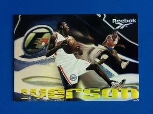 Tarjeta de vista previa paralela Skybox Reebok Allen Iverson 76ers 1997 rojo rubí en relieve - Imagen 1 de 2