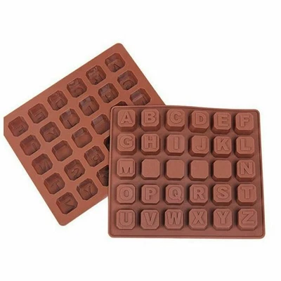 ALPHABET BLOCKS Silicone Mould Letters Chocolate Candy Cake Decorating Wax Melt - Image 1 of 4