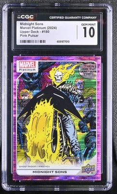 Marvel Platinum High Series Pink Pulsar 2023/33 Midnight Sons #180 CGC 10 Foto 1 de 2