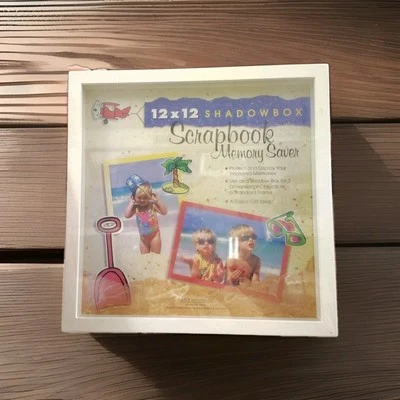 NUEVO EN PAQUETE 12" X 12" SHADOWBOX Álbum de Recortes Blanco 3D O Marco Estándar Regalo Boda Día B Foto 1 de 2