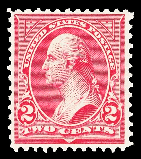 Scott 279B 1897 2c Red Washington Mint F-VF OG NH Cat $30 - Image 1 of 1