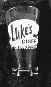 Gilmore Girls Luke's Diner etched pint glass tumbler Rory Lorelei Stars Hollow - Picture 1 of 1