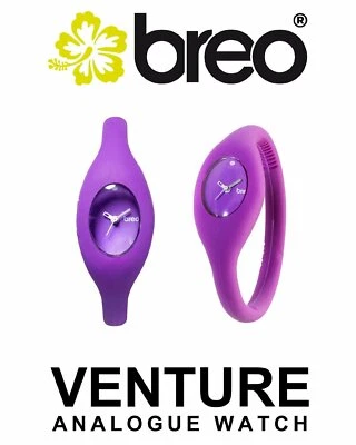 2x RELOJ DEPORTIVO ANALÓGICO BREO Venture pulsera silicona púrpura pequeño 16 cm Foto 1 de 3