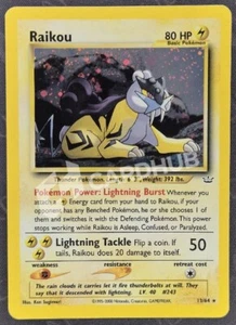 POKEMON KARTE RAIKOU NEO REVELATION 13/64 HOLO ENG TCG CARD GD - Bild 1 von 3