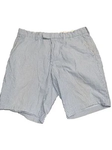 Ralph Lauren Seersucker Shorts Men's Size 36 Blue White - Picture 1 of 4