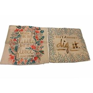 Accent Pillow Covers Set Of Two Decorative 17 X 17 Inch Inspirational Unbranded  - Picture 1 of 6