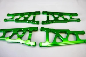 Bras A en aluminium vert CR (F+R) pour Traxxas Slash 4x4, Rustler, Stampede - Photo 1 sur 16