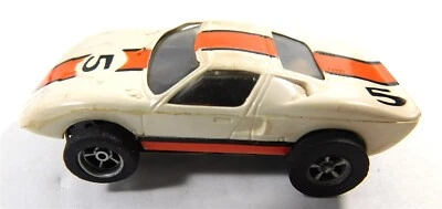 Aurora AFX 1417 Wild Ones Ford GT White Orange #5 Thunderjet Chassis HO Slot Car - Image 1 of 4