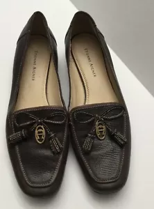Etienne Aigner E-Vita brauner Halbschuh schwarz Top Panel Schleife Quaste Damen Gr. 8,5 flach - Bild 1 von 12